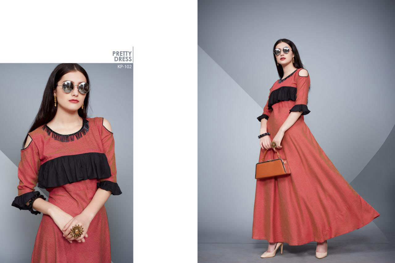 Blue Whale Krisha Plain Anarkali Pattern Wholesale Kurti Blue Whale Krisha Plain Anarkali Pattern Wholesale Kurti